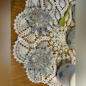 vintage atomic starburst candle holders